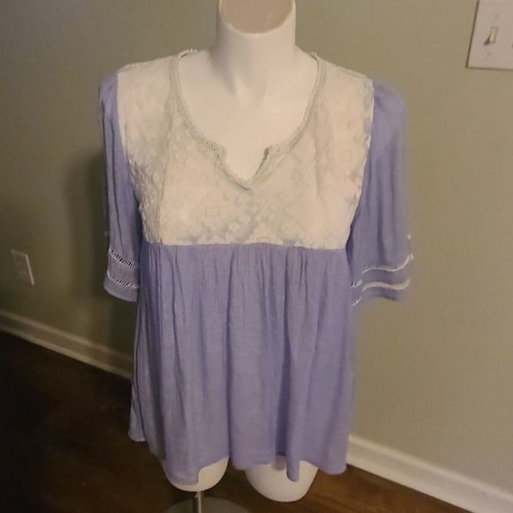 Kori America purple blouse size large